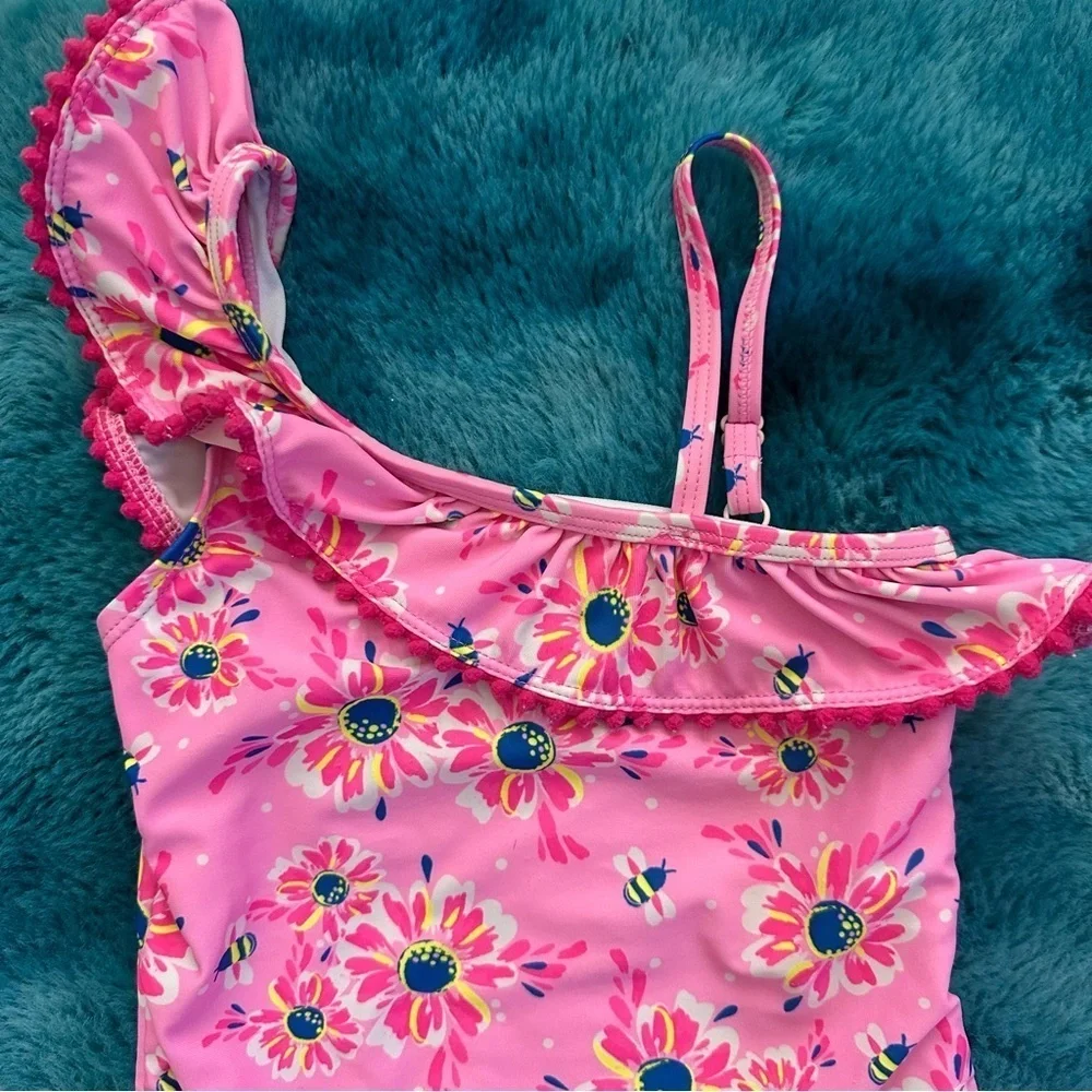 Tommy Bahama Girls One Piece One Shoulder Swimsuit Size 5